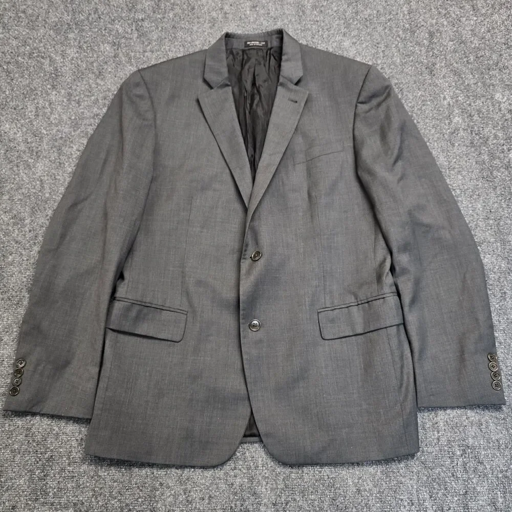 John Varvatos U.S.A. Blazer Mens 42R Grey Heathered 2-Button Sports Cost Jacket